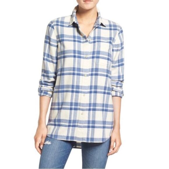 ✨Madewell Ex-Boyfriend Sz Small Shirt in Akiva Plaid✨ - Picture 1 of 9